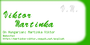 viktor martinka business card